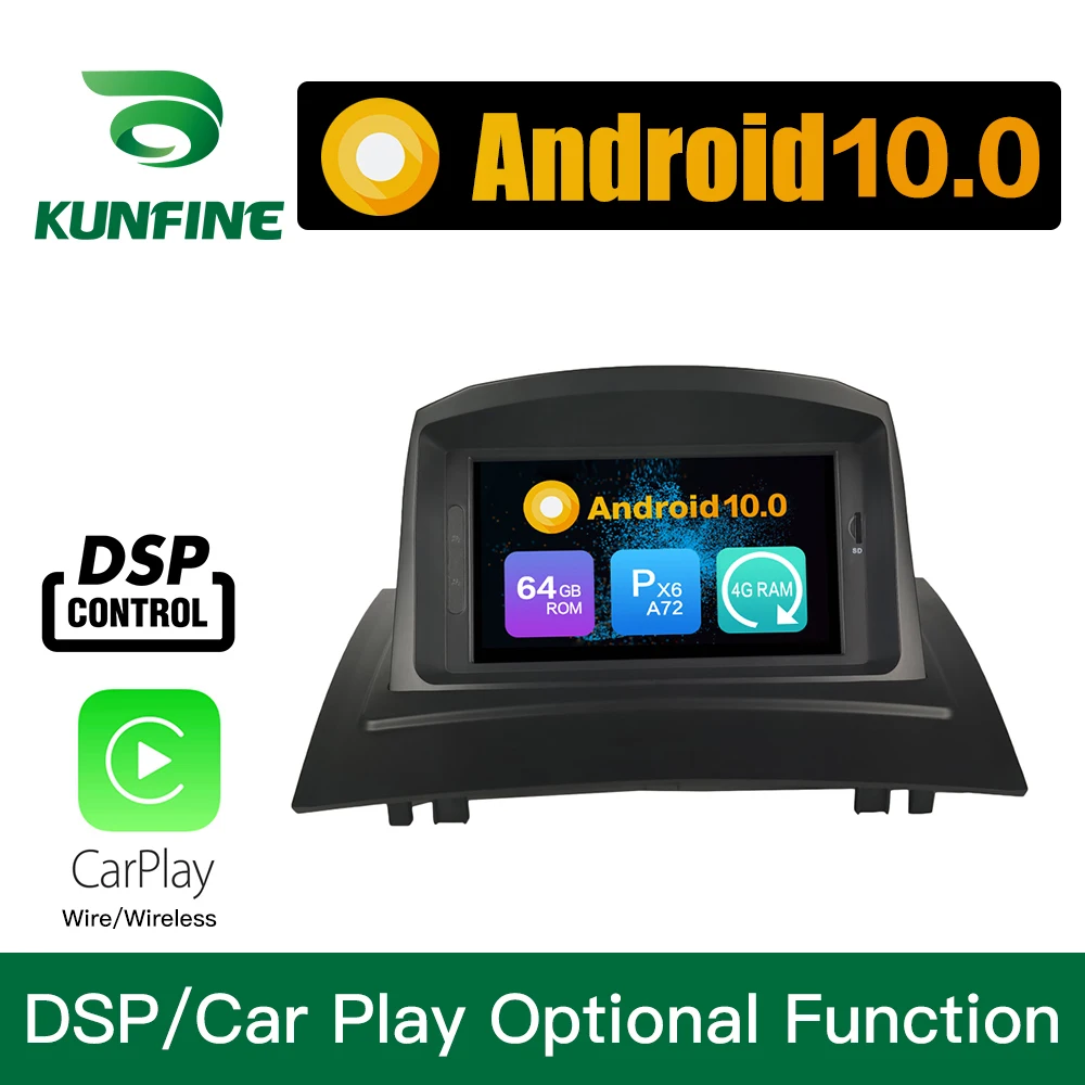 Автомобильная стереосистема для Megane 2 2002-2008 Android 9 0 Core PX6 A72 Ram 4 Гб Rom 64 ГБ