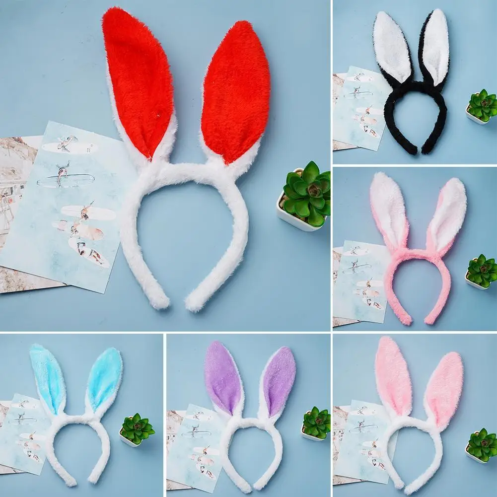 

Cute Bunny Ears Headwear Plush Rabbit Ear Hair Bands Easter Cartoon Bunny Ears Headband Hair Accessories Headdress Bunny Hairpin