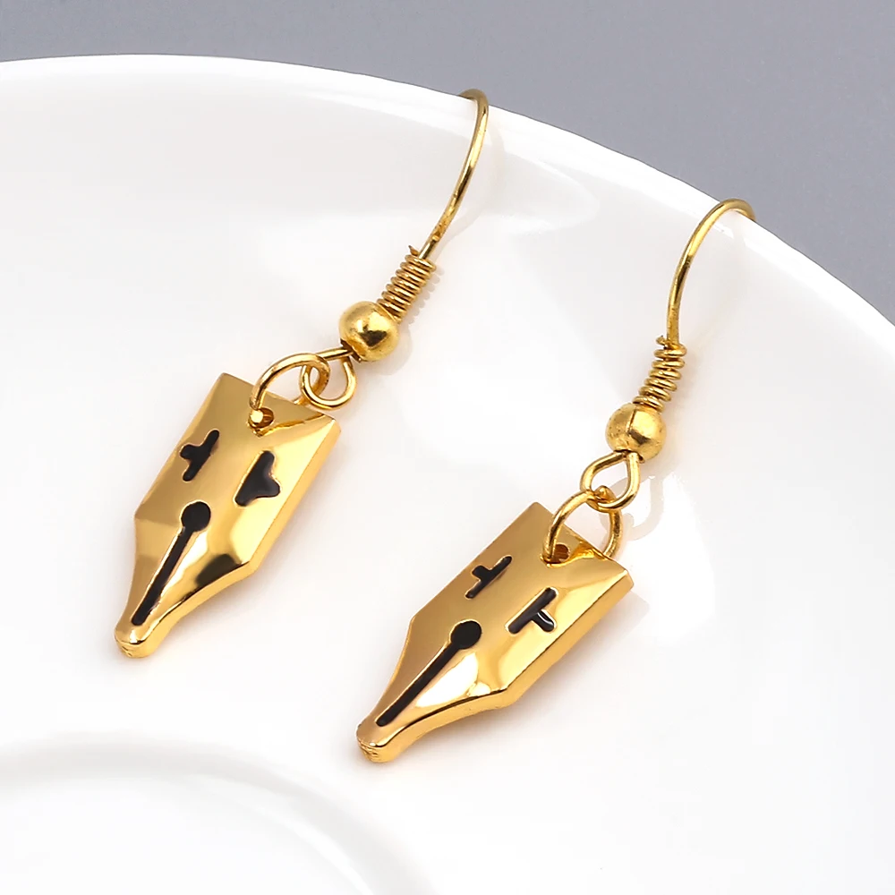 Золотой цвет аниме Jojo Необычные приключения серьги мультфильм металлическая