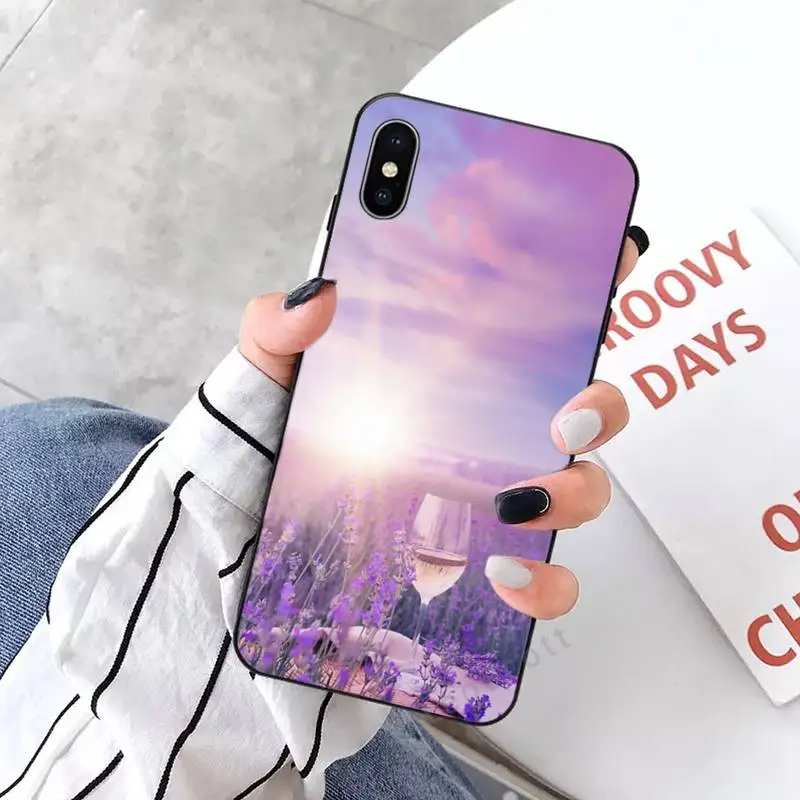 

lavender purple flowers Phone Case for iPhone 11 12 mini pro XS MAX 8 7 6 6S Plus X 5S SE 2020 XR