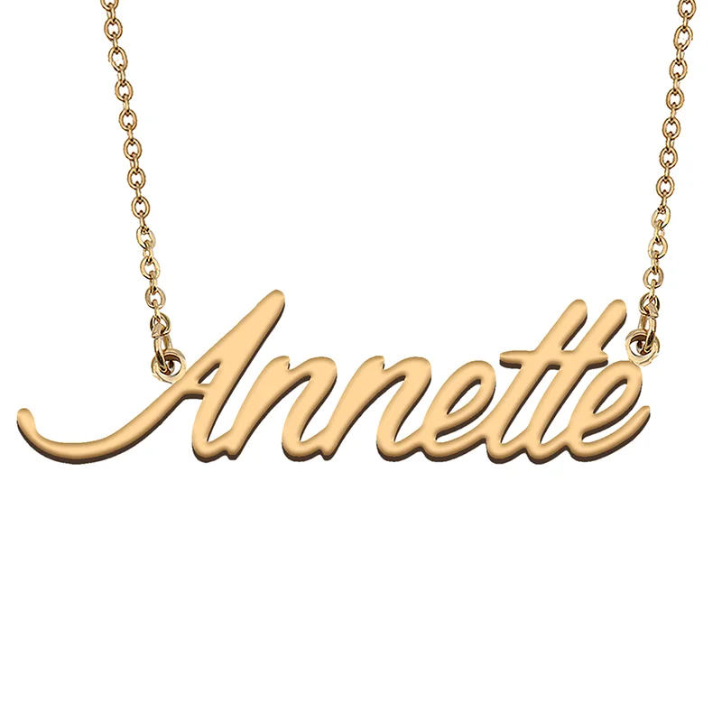 

Annette Custom Name Necklace Customized Pendant Choker Personalized Jewelry Gift for Women Girls Friend Christmas Present