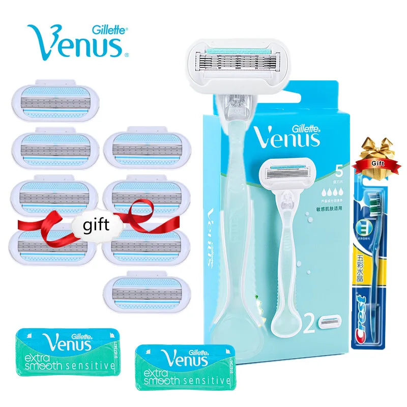 

Gillette Venus Deluxe Smooth Sensitive 5 Layer Women Shaver Razor Blade Body Manual Hair Removal Lady Machine for Shaving Blade