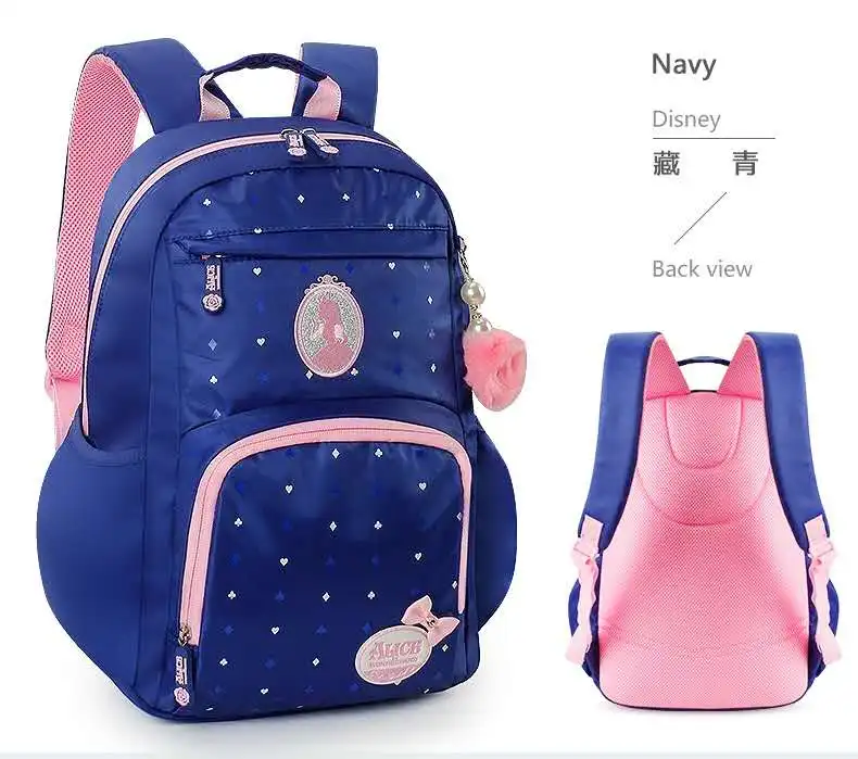 Disney Alice school bags for girls primary school backpack super light water proof large capacity bags for teenage girls gifts