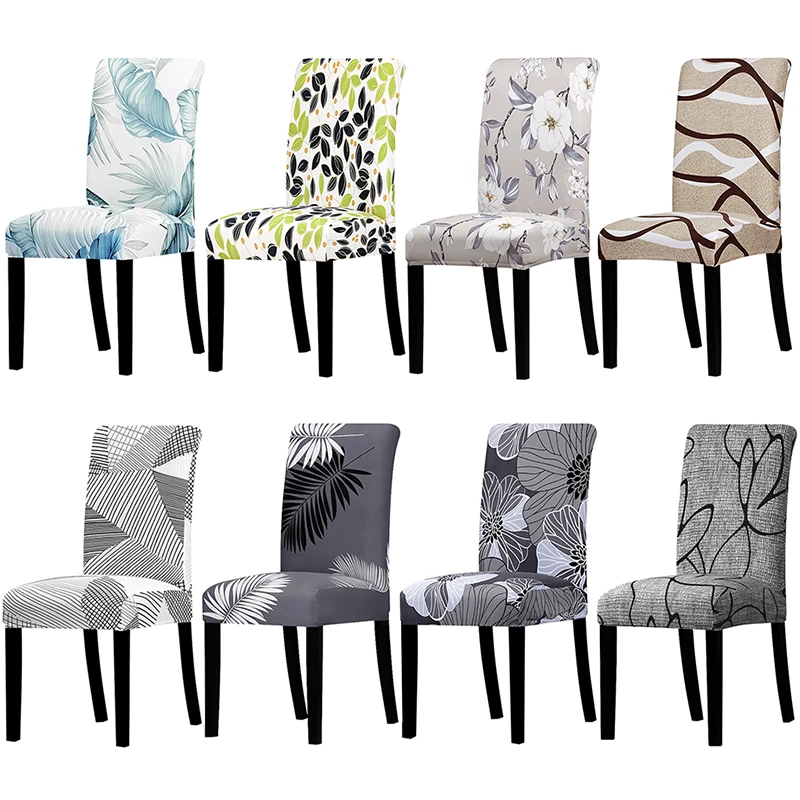 Lellen Printed Chair Cover Spandex Stretch Slipcovers Elastic Covers Dining Room Chairs For Kitchen Home Christmas | Дом и сад