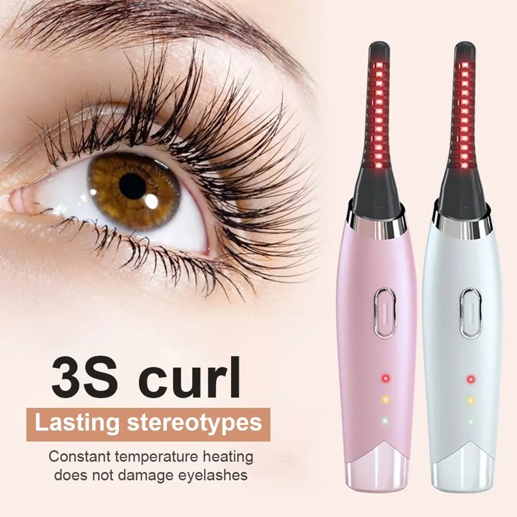 

Electric Eyelash Curler Heated Eyelash Curling Beauty Makeup Tool Long Lasting Lash Lifting Accessories Ironing Comb Lady Gift