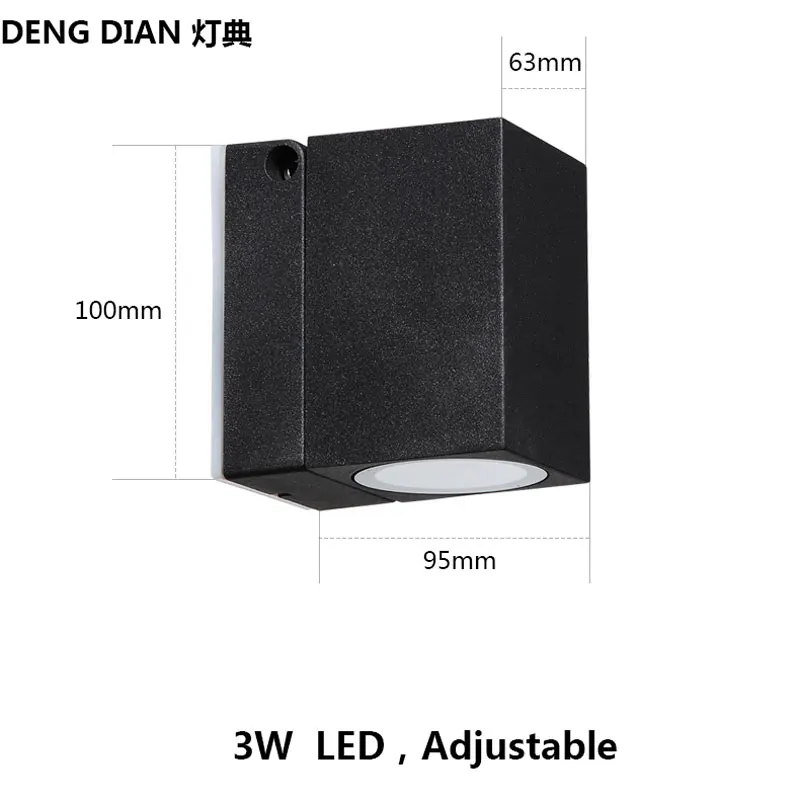 

Modern LED Garden wall light Outdoor Lighting waterproof Aluminum wall lamp balcony hallway corridor aisle Porch Lights 3W