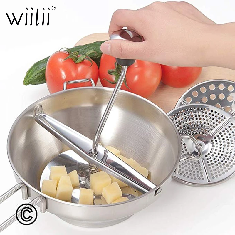 Картофельная машина Wiilii из нержавеющей стали хорошая ручка пищевая мельница