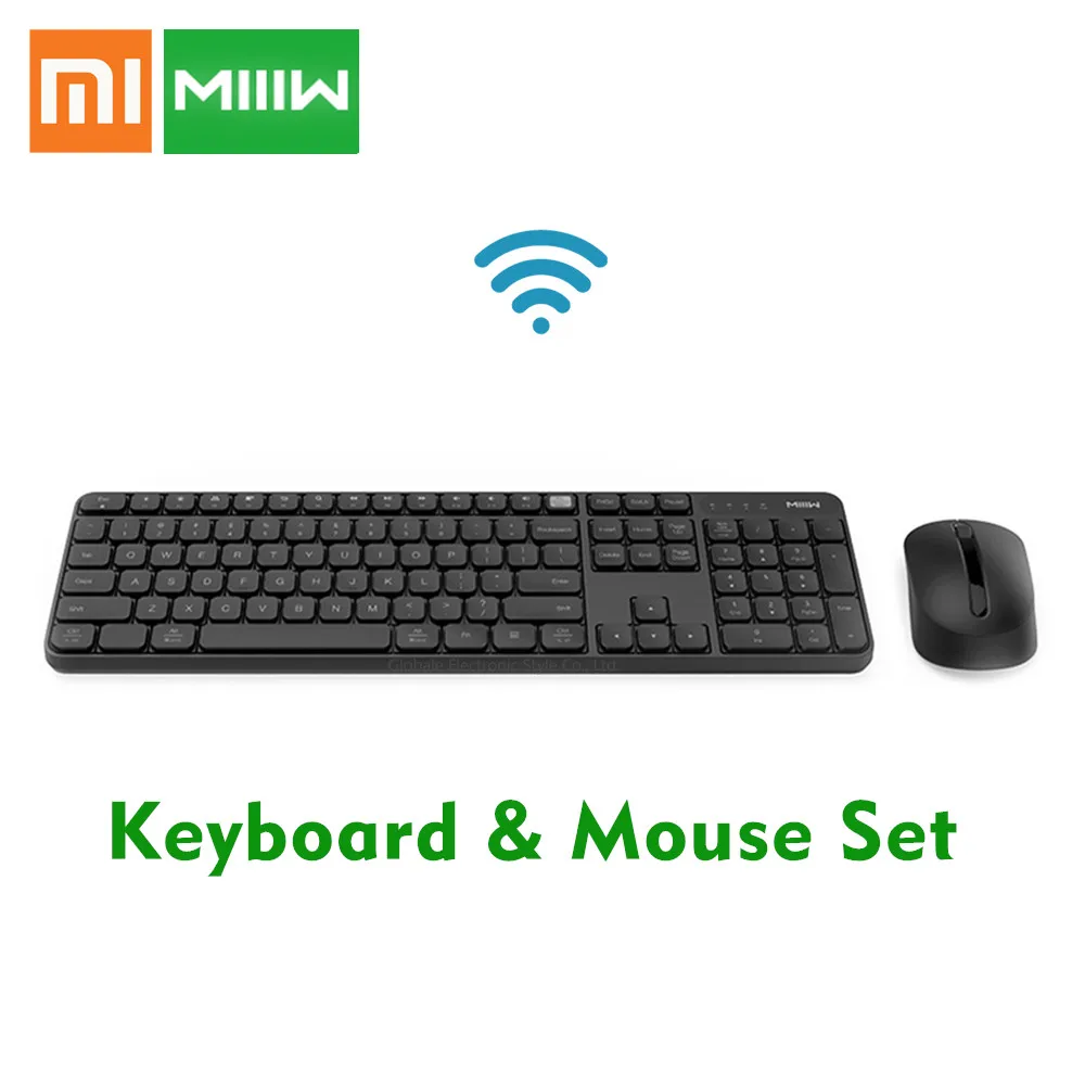 Оригинальная беспроводная клавиатура Xiaomi Miiiw 104 Key 2,4 GHz Беспроводная Двойная модель портативная клавиатура и мышь комплект для Windows Mac