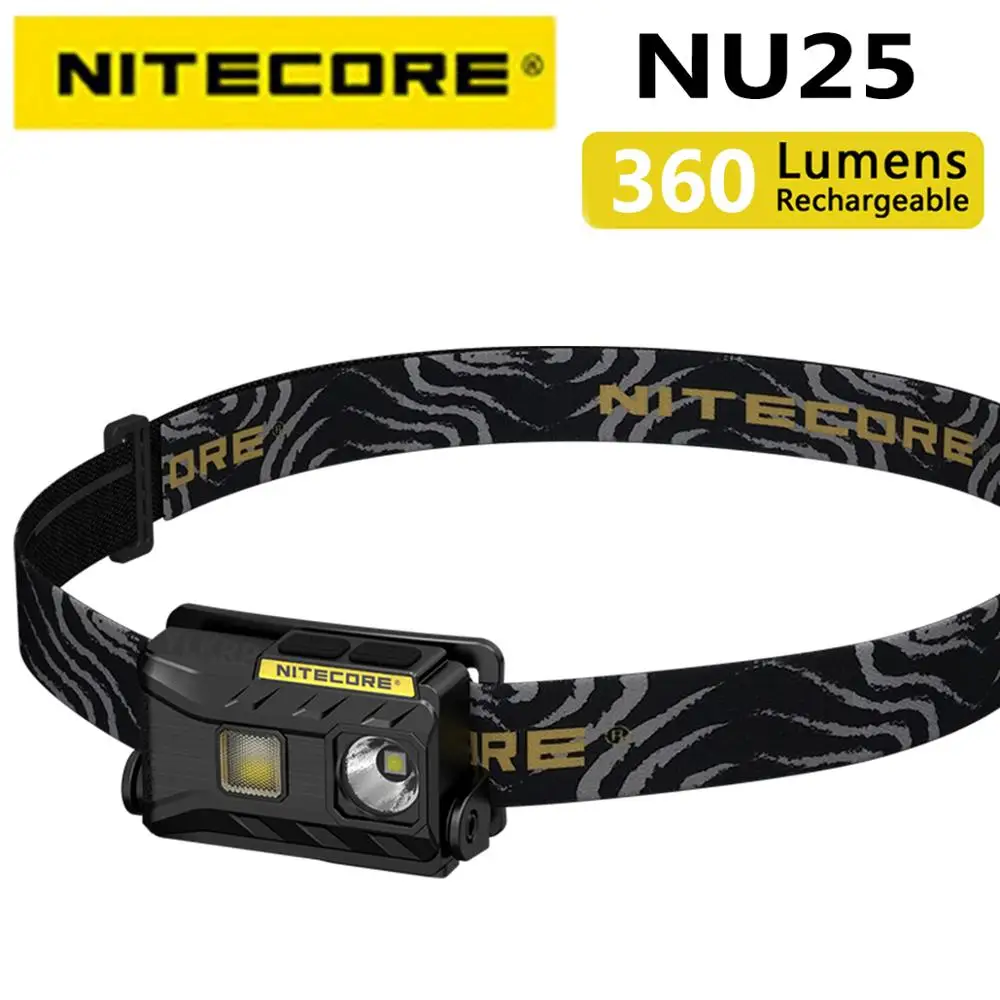 Перезаряжаемый налобный фонарь Nitecore NU25 3xLED 2018 люмен тройные выходы легкий