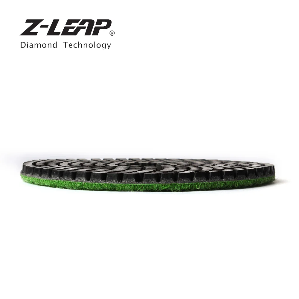 Z-LEAP " 7 шт алмазные полировочные колодки 100 мм черный гранит искусственный кварц шлифовальный диск мокрый спиральный турбошлифовальный круг