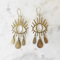 the evil eye earrings gold color drop earrings for women female party fashion jewelry charm dangle statement earring gifts