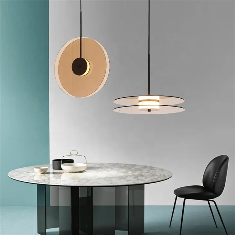 Современная подвесная люстра с серым дымчатым стеклом декоративный светильник