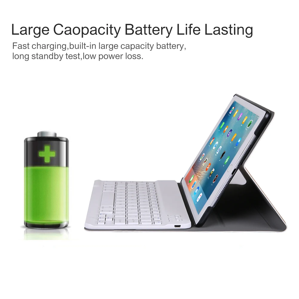Чехол с клавиатурой для iPad Pro 12,9 pu кожаный трехслойный держатель Регулируемый защитный чехол для iPad Pro 12,9"
