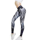 Леггинсы женские в стиле Харадзюку С 3D крыльями, спортивные Леггинсы для фитнеса с эффектом пуш-ап, пикантные спортивные штаны для бодибилдинга и фитнеса, 2018