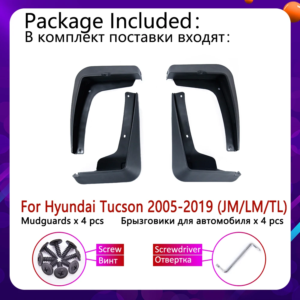 Автомобильный брызговик для hyundai Tucson JM лм TL 2005~ ix35 Fender брызговик закрылки аксессуары для брызговиков 2006 2007 2008