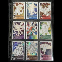 9pcs digimon silver stamping process cards digital monster greymon game collection cards christmas gift toys