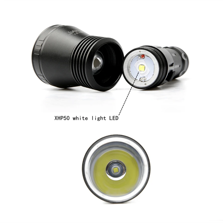 Brightest Professional Diving Flashlight XHP50 Portable Scuba Dive torch 50M Underwater IPX8 Waterproof Flashlights | Освещение
