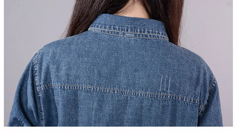 

BacklakeGirls 2020 Summer Ladies Plus Size Denim Dress For Women Clothes Lapel Large Size Party Dress Blue Retro Dress