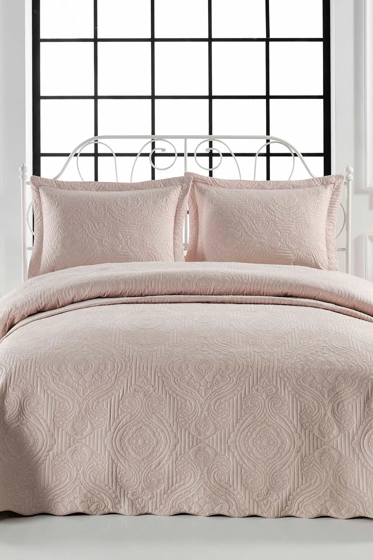 

Authentic Cappuccino Double Personality Microfiber Quilted Bedspread Brown 250x260 Çarşafsız Cotton-Polyester