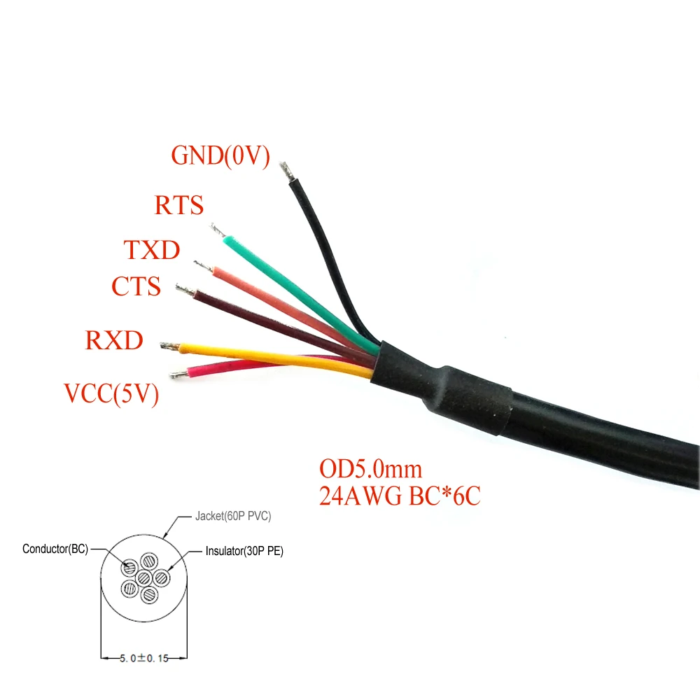 Проводной конец diy pl2303ta usb uart ttl кабель для драйверов проводной | Компьютеры и офис