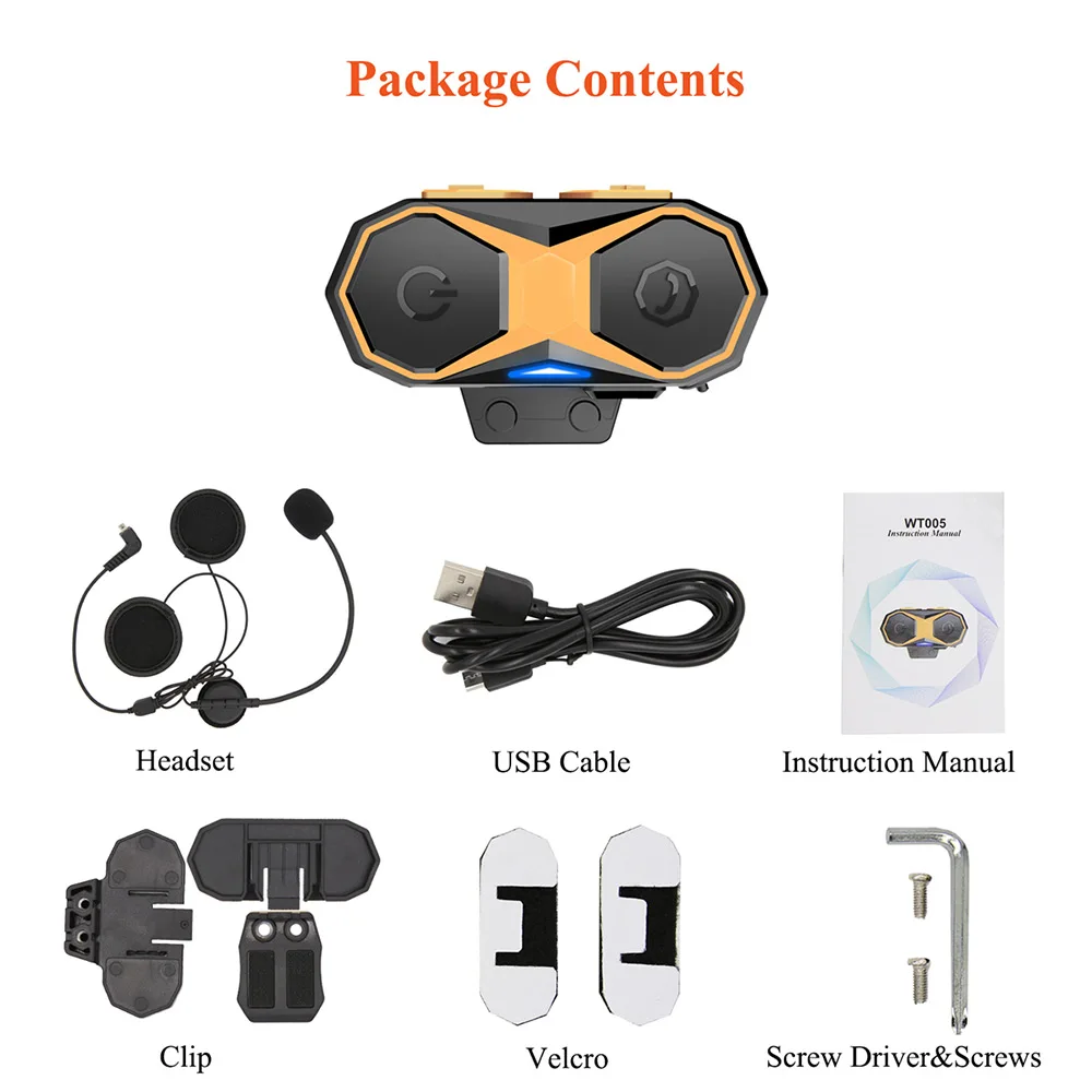 

VR robot Moto Bluetooth Intercom Waterproof Helmet Motorcycle Headset FM Radio 1000M Intercomunicador Interphone