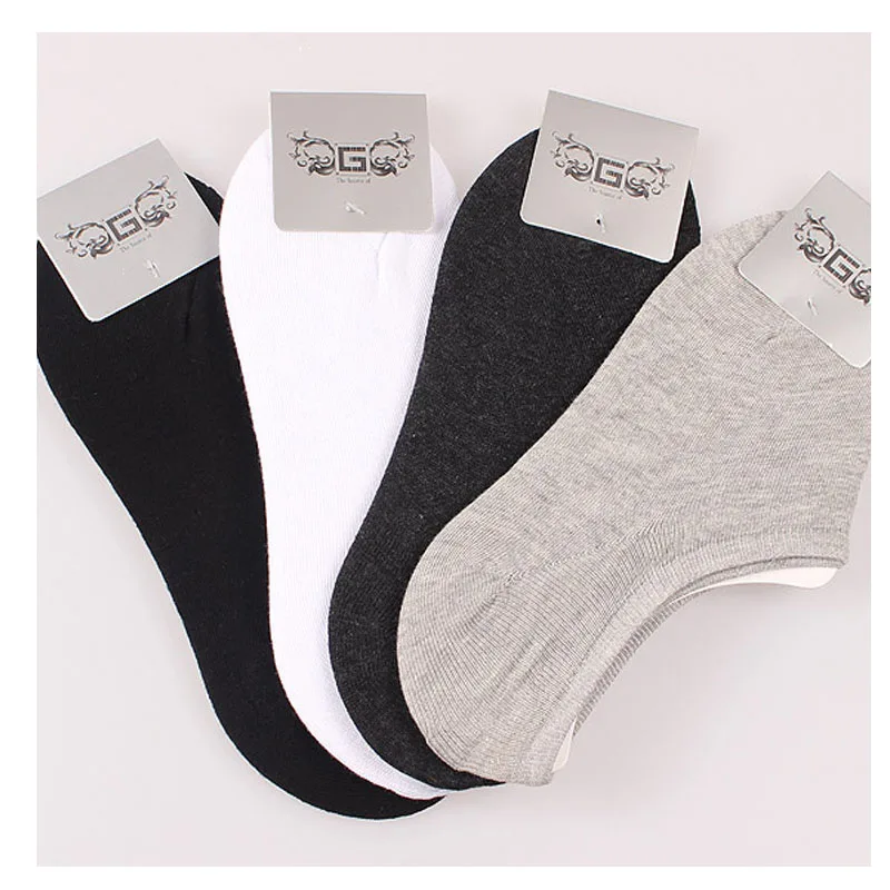 

Best Harajuku New Products Pure Cotton Men's Socks Men's Pure Color Casual Socks Silicone Non-slip Invisible All-match Socks