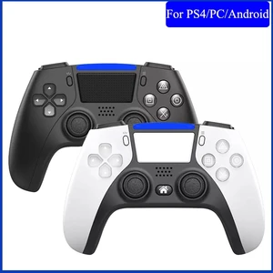 bluetooth wireless game controller for ps4 console 6 axis double vibration game gamepad for pc android phone joysticks gamepad free global shipping