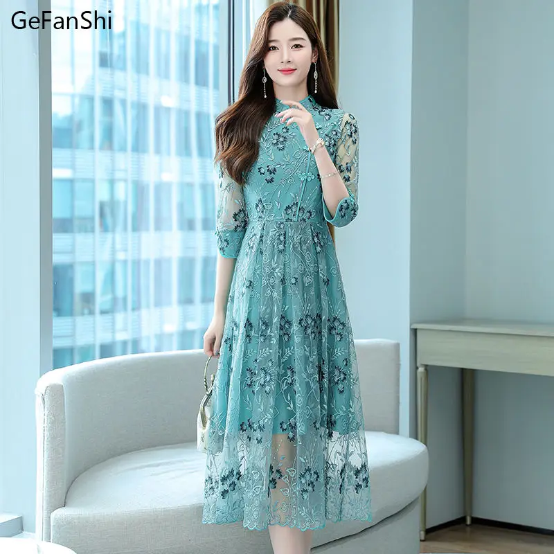 

Женское платье с длинным рукавом, повседневное приталенное платье с вышивкой, весна-осень 2021