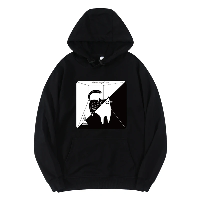

schrodingers cat physique hoodies men women couples unisex homme graphic loose streetwear hip hop Novelty Sarcastic cool hoody