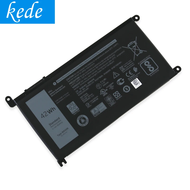 Kede оригинальный WDXOR Аккумулятор для ноутбука dell Inspiron 14 7000 5567 7560 7472 7460 d1525s 7368 7378 5565