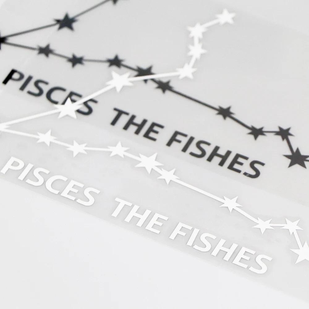 YJZT 15 × 11 см Знак зодиака рыбы индивидуальная виниловая наклейка декоративные