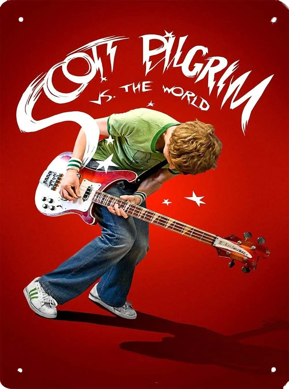 

ZAEN Scott Pilgrim vs. The World Tin Sign, Scott Pilgrim vs. The World Movie Poster Vintage Metal Tin Signs for Cafes Bars Pubs