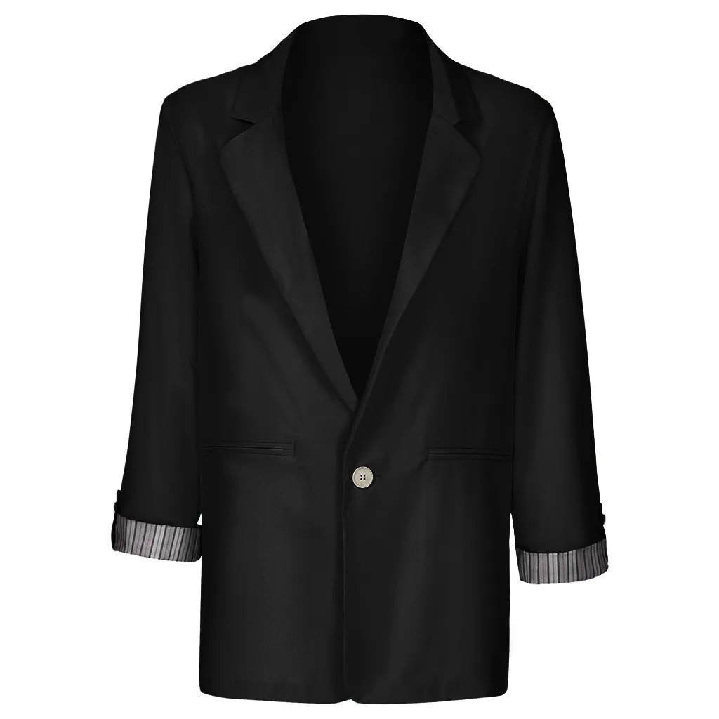 Женская верхняя одежда пальто жакеты модная женская однотонная куртка с