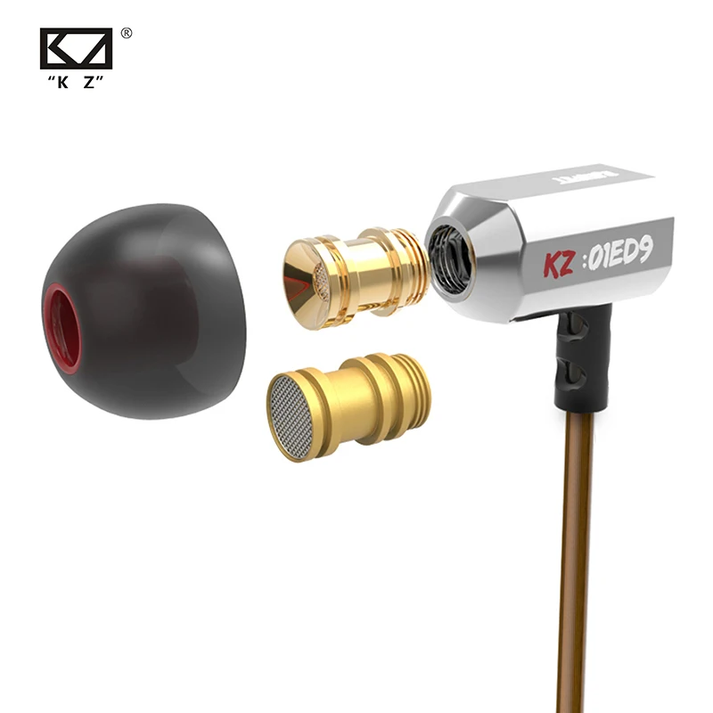 Оригинальные наушники KZ ED9 Super Bass In Ear, музыкальные наушники с диджейскими наушниками, Hi-Fi стерео наушники, шумоизолирующие спортивные наушники с микрофоном