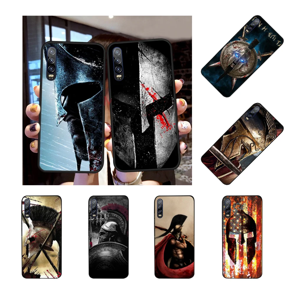

NBDRUICAI spartan warrior Black TPU Soft Rubber Phone Cover For Huawei Y5 Y6 Y7 Y9 Prime 2019 Enjoy 7 8 9 10 Plus