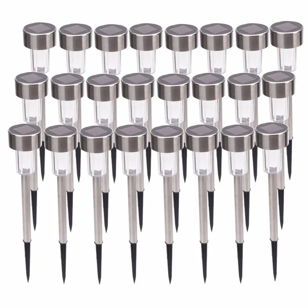 

24pcs 5W High Brightness Solar Lights Stainless Steel Waterproof LED Garden Lawn Lamps Outdoor landscape lighting