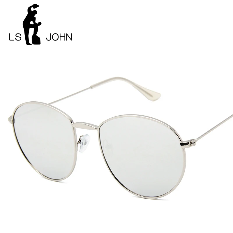 Очки солнцезащитные LS JOHN круглые для мужчин и женщин UV 400 винтажные брендовые