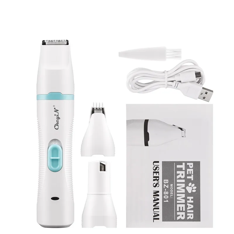 

3 IN 1 Pet Grooming Machine Dog Cat Hair Trimmer USB Rechargeable Pets Clippers Cutter Nail Grinding Foot Hair Remover Low Noise