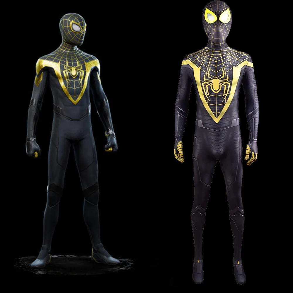 

Superhero PS5-yellow Costume Cosplay Zentai Jumpsuit Spandex Lycra Bodysuit Halloween Costume for Adult/kids Anime Costume
