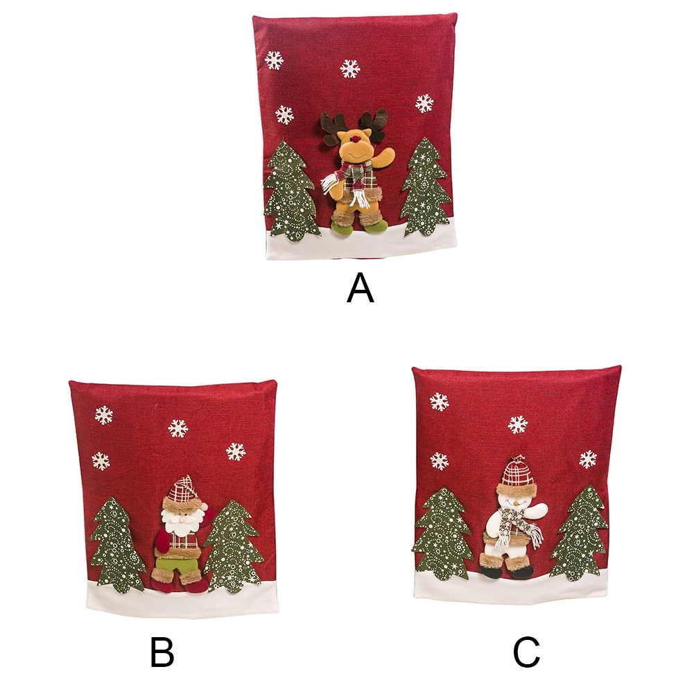 Домашний 3D сосновый снег декоративная кукла столовая защитный чехол для стула