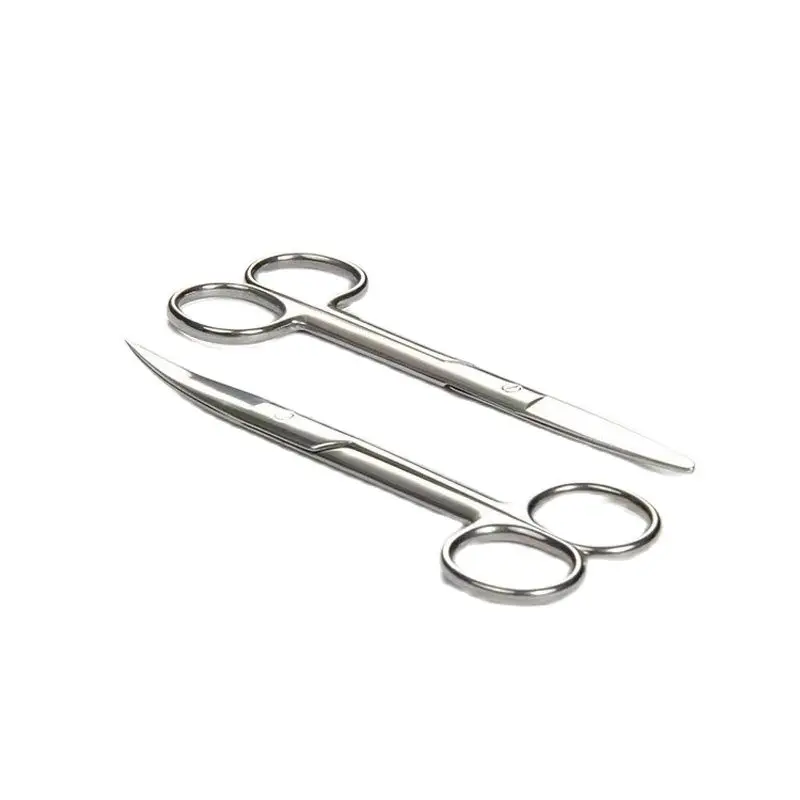 

14cm Stainless Steel Beauty Scissors Surgical Straight Bend Tip Scissors Medical Tools For Dental Clinic
