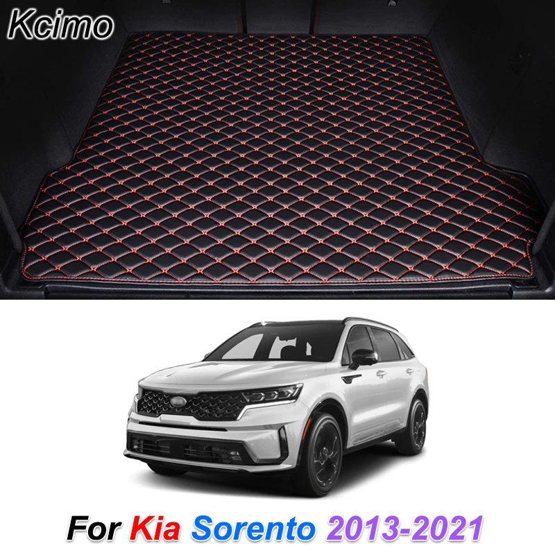 

Custom Leather Car Trunk Mats for Kia Sorento 2013-2021 Rear Trunk Floor Mat Tray Carpet Cargo Liner Car Accessories