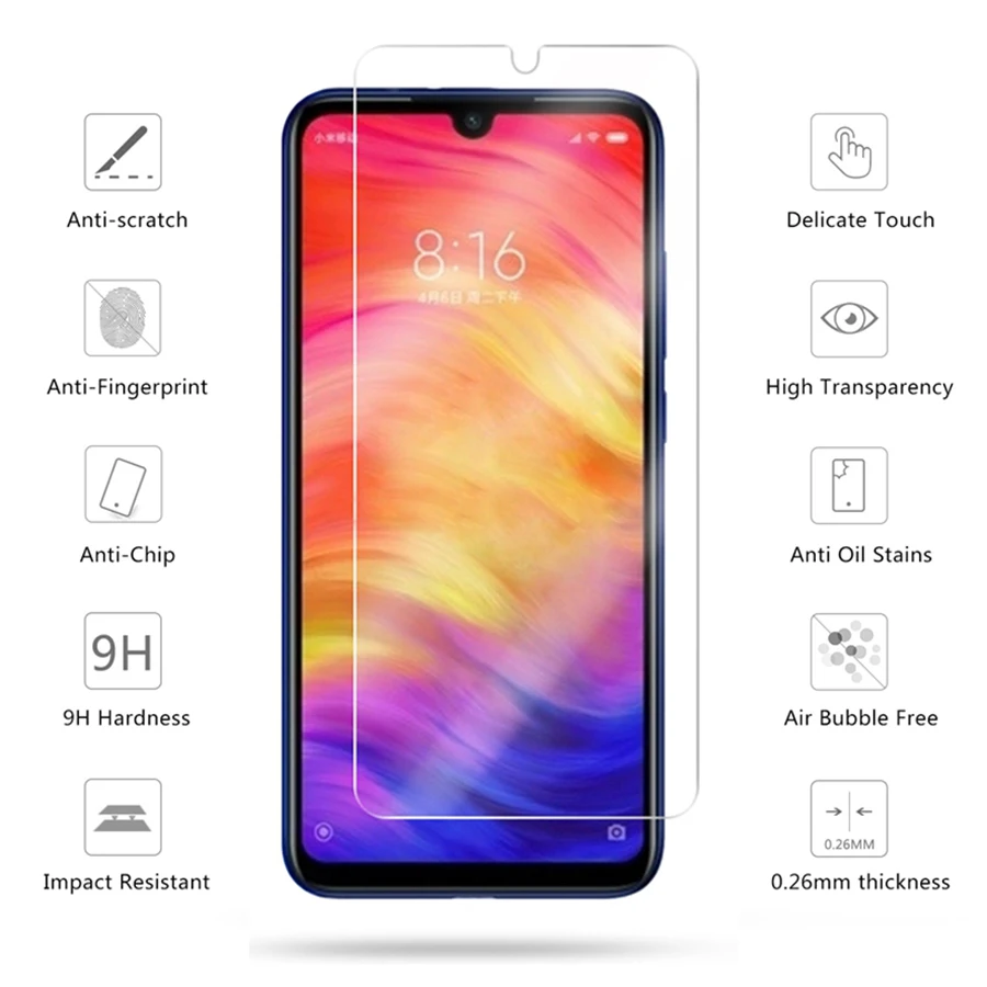 Закаленное стекло для Xiaomi Redmi Note 7 4 1 шт. Защитное экрана 6 5 8 Pro 6A Plus 7A|screen cover|glass