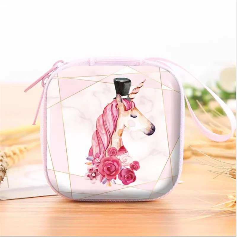 Необычная коробка с мультяшным Фламинго милый Единорог сумка для наушников