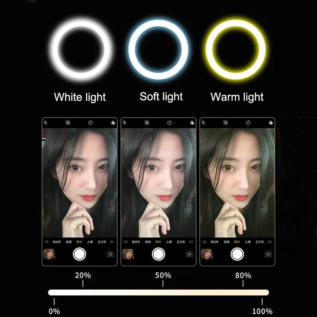 

Adjustable Selfie LED Video Ring Light Lamp for web celebrity Makeup Phone Camera Live Photography Studio with Tripod Stand#0603
