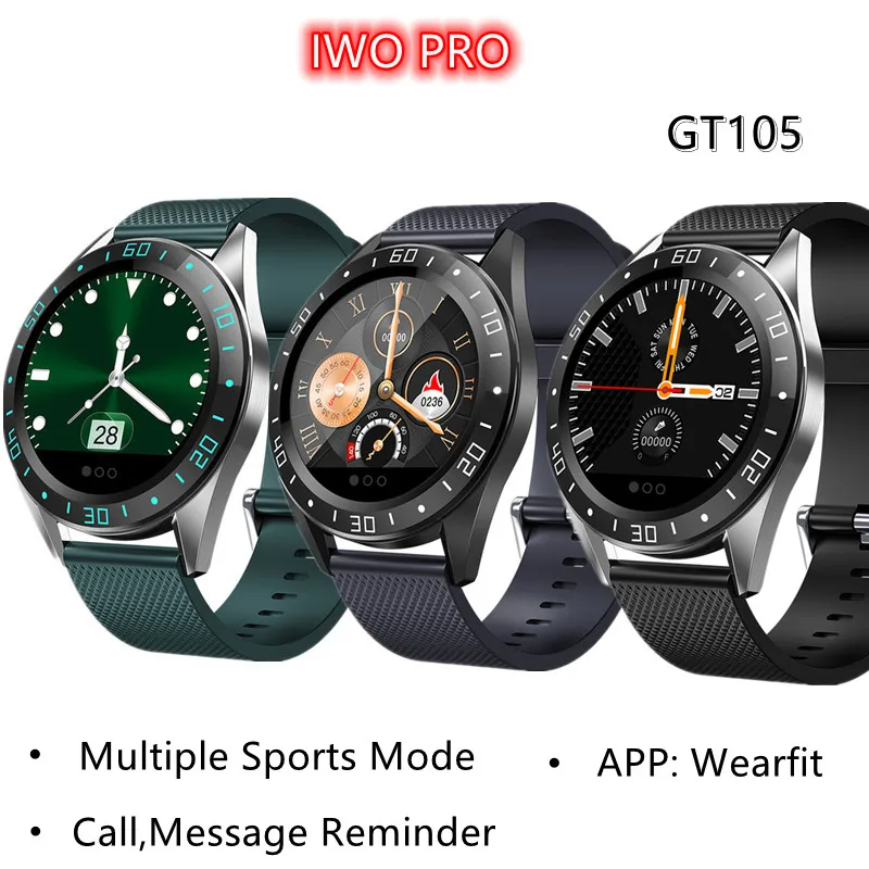 

Смарт-часы Gt105 с поддержкой Bluetooth и фитнес-трекером