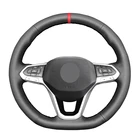 Ручное шитье чехол рулевого колеса автомобиля для Volkswagen VW Golf 8 2020 Atlas 2020-2021 Passat 2019-2021 Passat Alltrack вариант