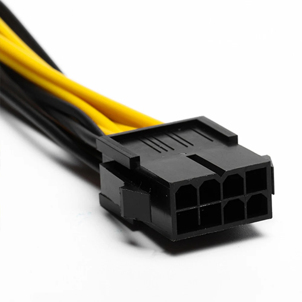 

10pcs 8 pin PCI Express to Dual PCIE 8 (6+2) pin Power Cable 20cm Motherboard Graphics Card PCI-E GPU Power Data Cable Splitter