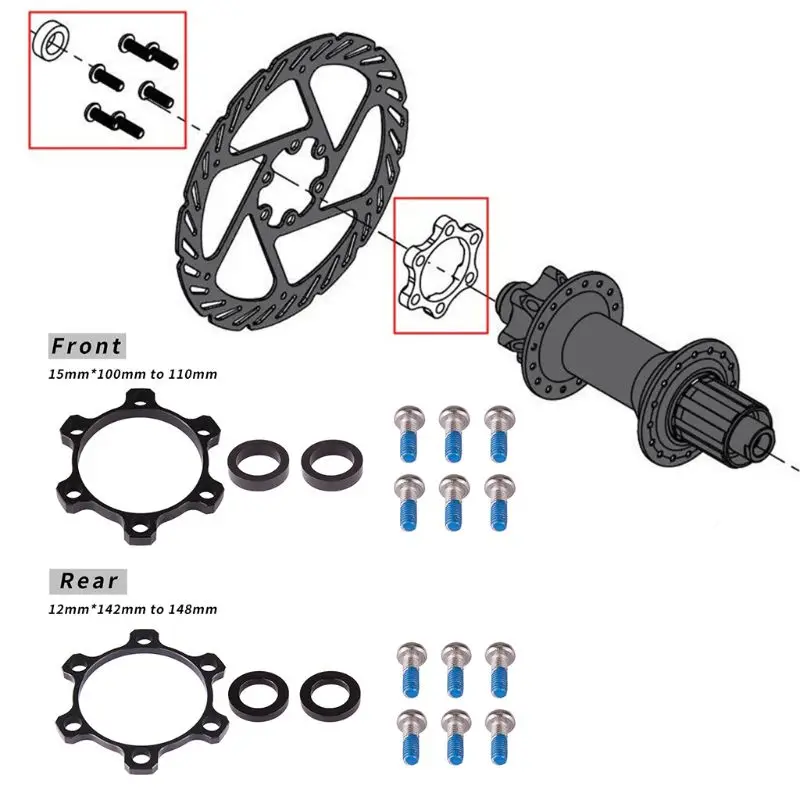 Передняя Задняя тяга для велосипеда адаптер преобразования ступицы аксессуары
