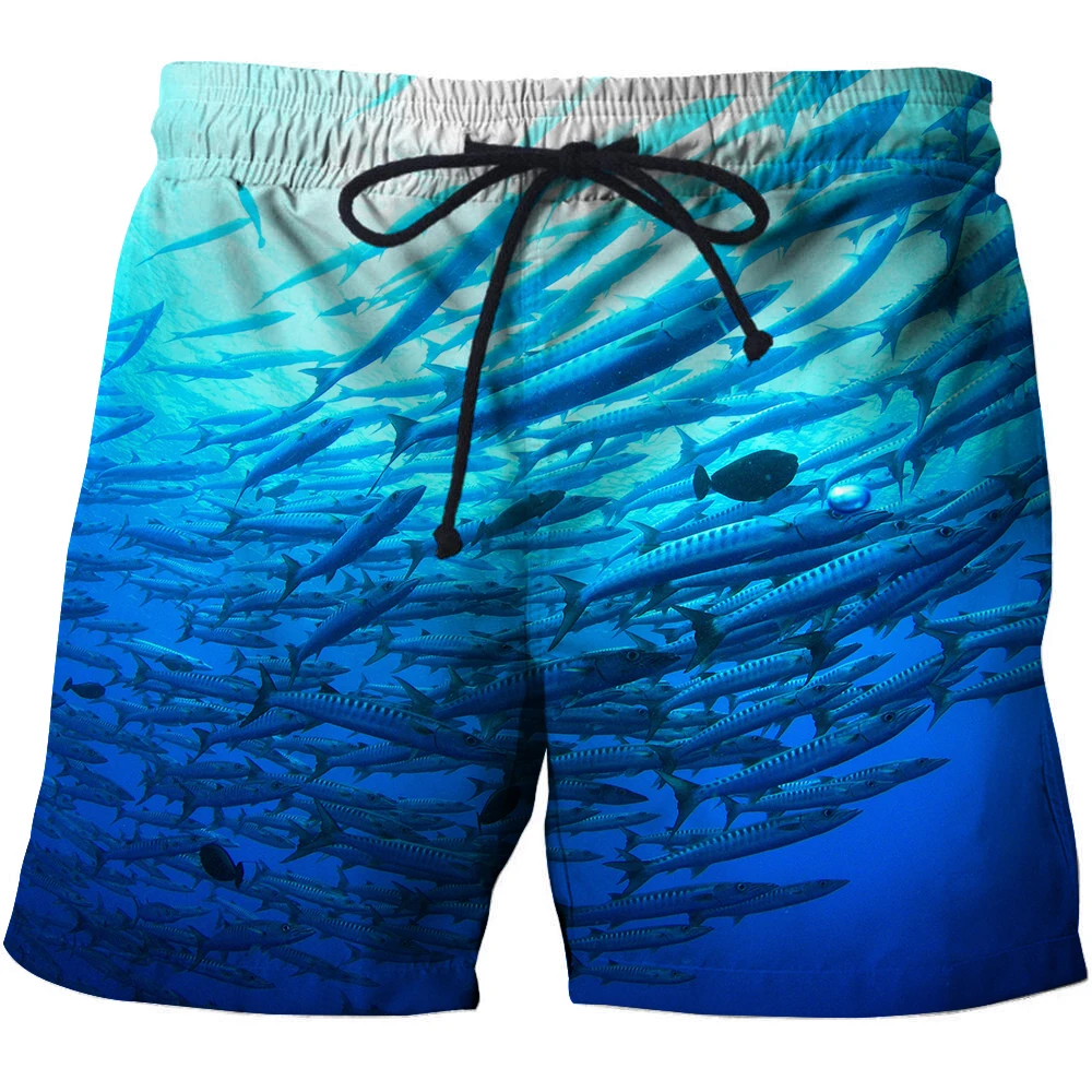 

Summer Tropical fish Men Casual Shorts 3d Fishing Trousers Women/Men Swimming surfing shorts Men Funny Sport Pants Dropshipping